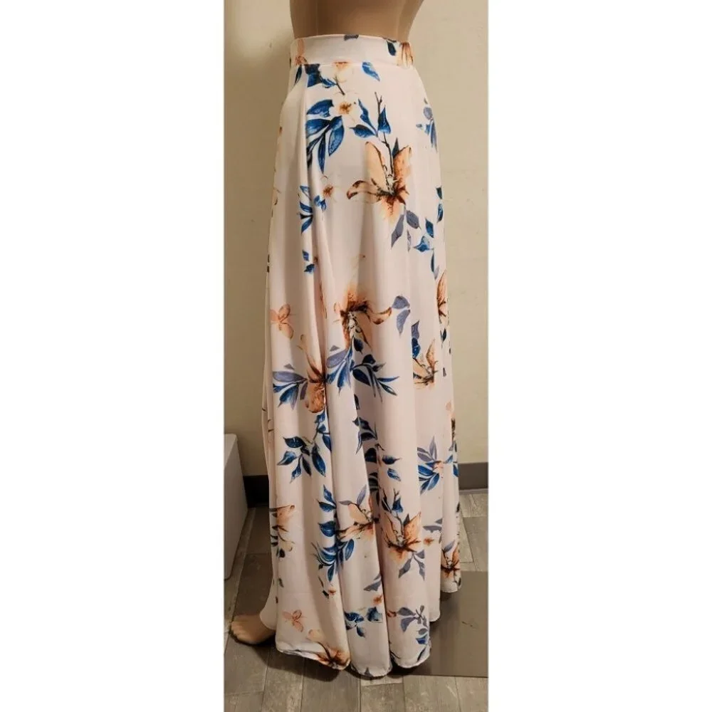 Mutli-Floral Print Midi Skirt by Lulus (size XS)